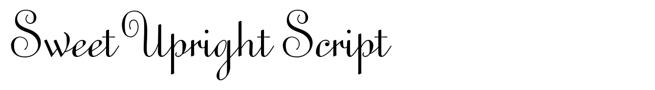 Sweet Upright Script